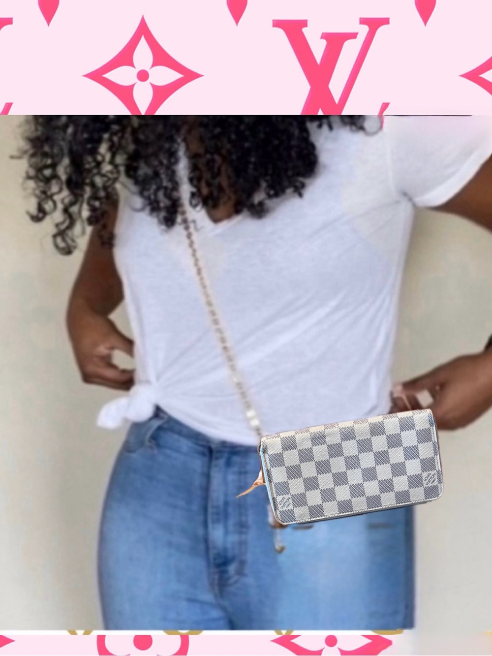 Louis Vuitton, beautiful vintage DAMIER
AZUR
Zip, wallet,
